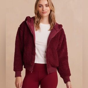 Fuzzy hoodie Sherpa jacket